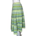 Worthington Skirt Womens 4 Pink Green Blue Stripe A-Line Skirt Casual Office Photo 2