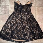 Windsor Large  Strapless Plunge Neck Black Lace Overlay with Sequins Dress. NWOT Photo 3