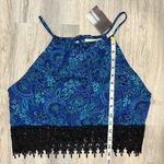 Urban Outfitters NWT  Staring at Stars Crop Top Tank Shirt Lace Fringe Size L Photo 2