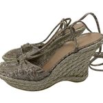 Stuart Weitzman Wishful Espadrilles Wedge Sandal - Tan Nairobi Patch - 6M Photo 4