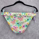Victoria's Secret Victoria Secret White Floral Ruffle String Tie Bikini Bottom Swimwear Large Photo 1