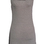 Brandy Melville Maroon/White Striped A-line Mini Dress Women's One Size | 42-5-2 Photo 0