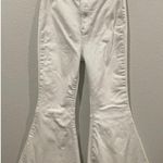 Free People  High Rise White Flare Jeans Photo 3