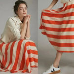 Anthropologie Mare Mare Ilsa Striped Midi Skirt Size XS NWOT $138 Photo 9