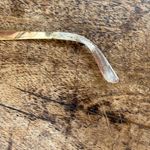 Vintage American optical glasses metal Frame with vintage eel skin leather case Gold Photo 9