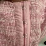 BB Dakota by Steve Madden NWT Bouclé Up Tweed Bustier Corset Crop Top Pink L Size L Photo 3