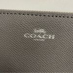 Coach Wristlet Wallet Pouch Corner Zip Credit Card Phone Travel Leather Grey Photo 2