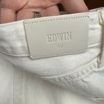 Edwin “Hana” Classic Straight Crop Jeans White Size 30 Photo 4