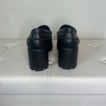 Nasty Gal  Black Faux Leather Chunky Loafer with Gold Thick Chain Size 8 Photo 7