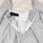 Gianni Bini  Sage Green Gingham Mini Milkmaid Dress Long Sleeve Peasant Size 4‎ Photo 11