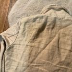 Sundance Jacket Womens Medium Lambskin Leather Linen Cream Zipper Moto Soft Photo 14