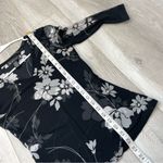 Vintage Floral Blouse v neck mesh womens Black xsmall y2k dark romantic feminine Size XS Photo 5