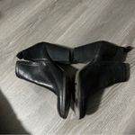 Dolce Vita DV Black Leather Side Zip Block Heeled Booties Size 9 Photo 2