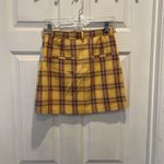 BB Dakota Mini Skirt Yellow Pink Plaid Lined size 4 NWT Festival Y2k Whimsygoth Photo 3