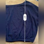 We The Free Free People ‎ Women’s Lg Navy Cuddle Bubble Cropped Pullover Photo 9