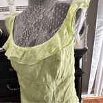 Free People  Citrine Combo Ruffle Flutter Sleeve Top Size L - NWT Photo 2