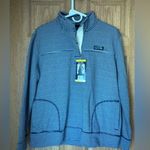 State Of Mind Sweater Wmns M Blue Stripe Organic Cotton Blend
Pullover NWT Blue Size M Photo 0