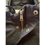 Wenven Woman's Black Coat‎ Jacket Parka Hood Military Style Sz Sm Pockets Patch Photo 2