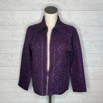 Magic It Fits Rhinestone Zipper Jacket size M/L Purple Size M Photo 4