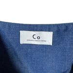 CO Francois Girbaud blue denim chambray square neck peplum cami blouse top Size XS Photo 2