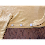 J.Jill  Luxe French Terry Side Button Tunic Top Butter Yellow Soft Cozy Size S Photo 6