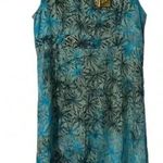 Sleeveless Tank Teal Black Olive Green Floral Dress XL *NWT*‎ Blue Photo 0