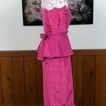 Gorgeous Vintage 1980s Watters & Watters Taffeta Mother of the Bride Gown! Pink Size 4 Photo 0