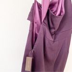 Jenny Yoo NWT  Hammered Satin One Shoulder Dress in Plum Photo 7