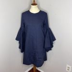NWT MeiMeiJ Abiti Cotton Blue Bell Sleeve Dress M2EA39‎ Sz 40 Photo 1
