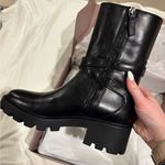 Franco Sarto women's leather sole ankle black boots Photo 3