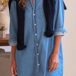 Frank & Eileen Mary Classic Shirtdress in Vintage Stonewashed Indigo XL Photo 0