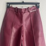 Aleksandre Akhalkatsishvili Faux Leather Pants in Burgundy, NWT, Size XS Red Photo 3
