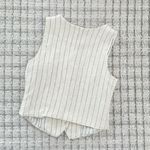 Tullia White Pinstripe Vest Photo 2