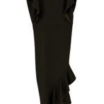 Nashalyly Olive Bodycon Midi Ruffle Sleeveless Cocktail Mermaid Dress Medium Green Photo 0