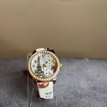 Source Unknown Parisian Gold-Tone Crystal Eiffel Tower Strap Paris LoveWatch Rhinestone Rose Photo 1