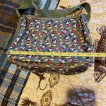 Disney  women’s hand/shoulder bag Mickey olive green nylon  great condition Photo 6