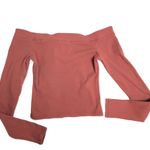 Abercrombie & Fitch Off-Shoulder Ribbed Long Sleeve Top Photo 2