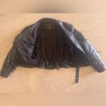 Vintage SHAF Black Leather Biker Jacket Fringe Motor Harley Davidson XL Motorcy Photo 10