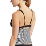Athleta  Montauk Black & White Stripe Tankini Swim Top size Small Photo 1