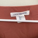 Lucky Brand  Red Paisley Print Long Sleeve Dress Size Large Photo 3