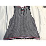 THML Women's Sleeveless Knit Tank Top Multicolor Crochet Trim Size L Photo 2