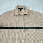 Forever 21 100% Cotton Stripe Long Sleeve Casual Button Down Shirt Size Small Photo 6