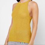 Mango  yellow Dalia halter neck ribbed tank top Photo 0