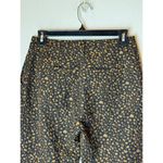 Allen Schwartz Pants Women 0 Black Brown Animal Print Split Hem Flare Trousers Photo 11