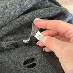 Bryn Walker  Gray Distressed Wool Blend Poncho Sz M Photo 2