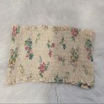 Furst of a Kind First of a Kind Yellow Floral Ruched Tub Top OS Photo 0