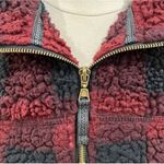 Alpine Sherpa Buffalo Plaid Tunic Pullover Size Small Black Photo 8