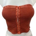 Urban Outfitters Brown Waffle Knit Strapless Corset Bustier Tube Crop Tank Top L Photo 2
