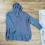 Aerie Blue chenille Knit Oversized Hoodie Photo 0