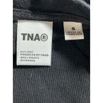 Aritzia  Tna Womens Black Rib Knit Crew Neck Short Sleeves Crop Tee T-Shirt Top S Photo 2